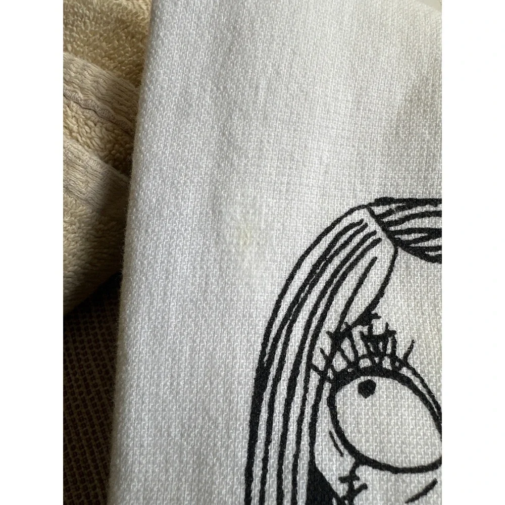 Disney Nightmare Before Christmas Jack Sally Kitchen Towels 2pk White Black New